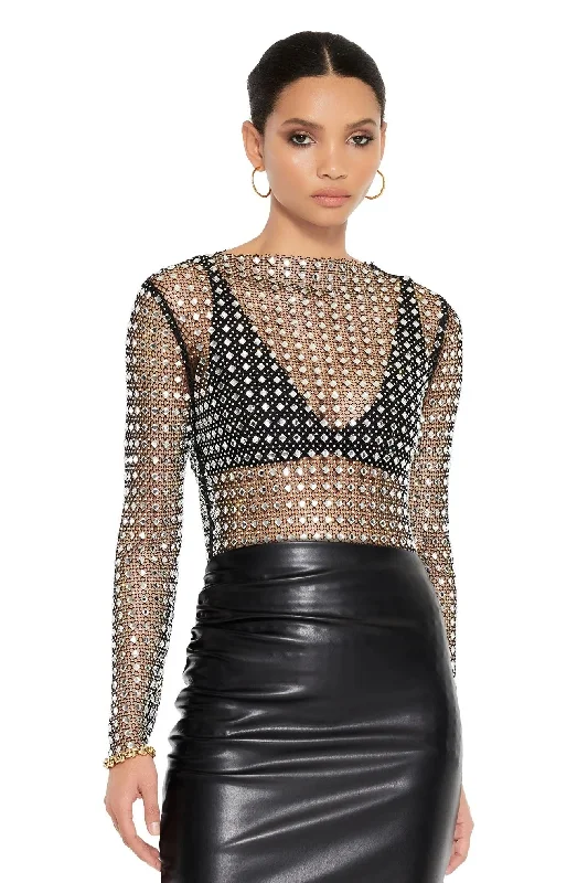 Nookie Fame Top - Silver Sleek Women's 