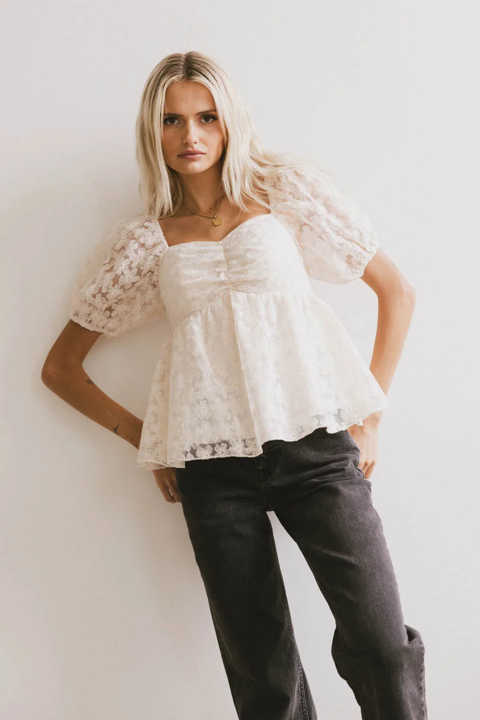 Baylinn Floral Peplum Top Vacation