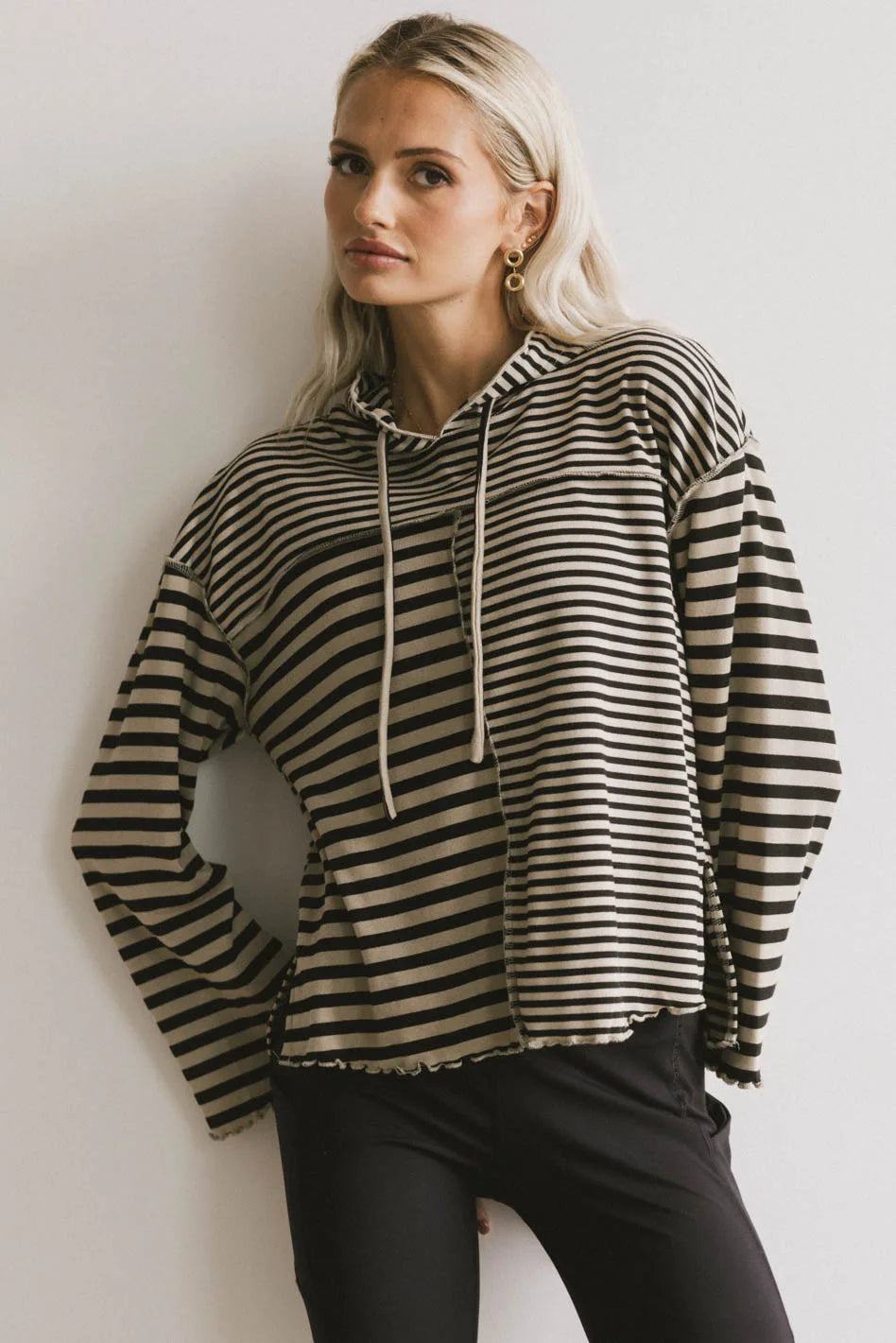Libby Striped Hoodie French