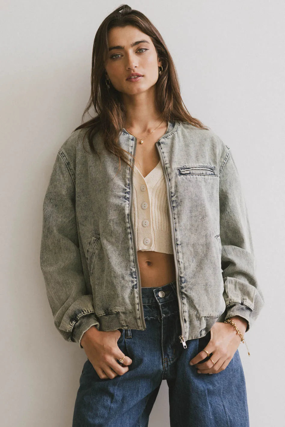 Verity Denim Jacket Youthful Women's Anime - inspired