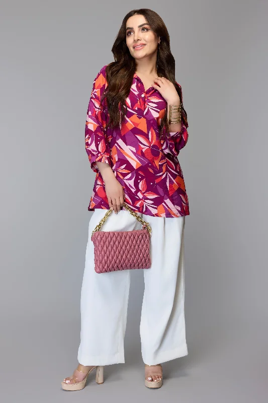 Vibrant Expression Printed Blouse Business