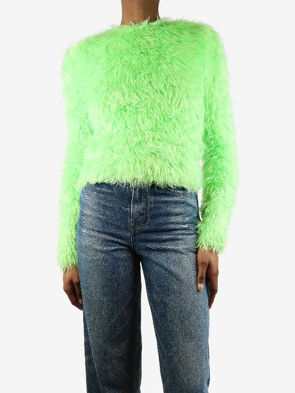 Green faux fur sweater - size S Rugged Women's Outdoor 