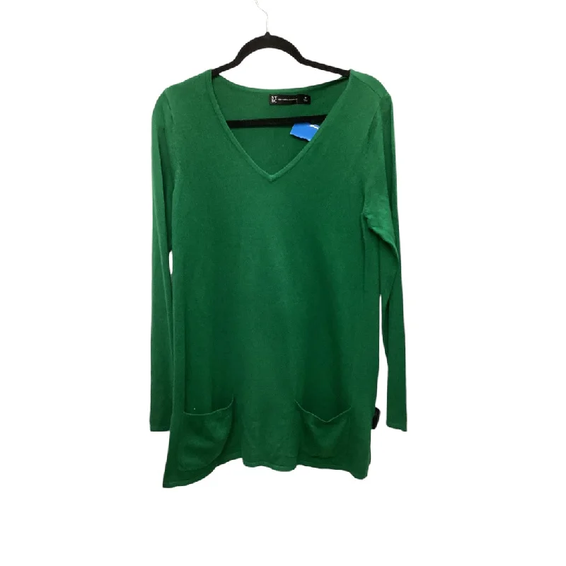 Top Long Sleeve By New York And Co In Green, Size: M Laid - back Women's Style
