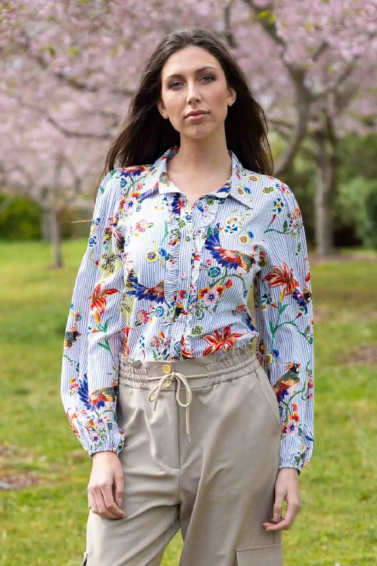 Meadow Shirt Striped Floral Cool Women's Skate