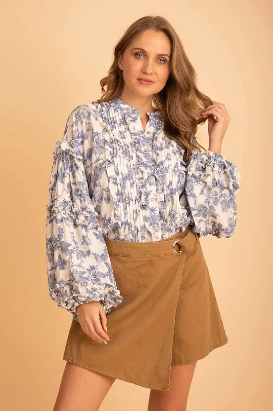 Raven Shirt Blue Vintage Contemporary 