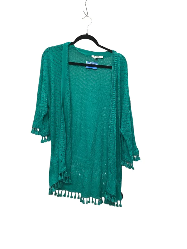 Kimono By Chicos In Green, Size: L Youthful Women's Pop