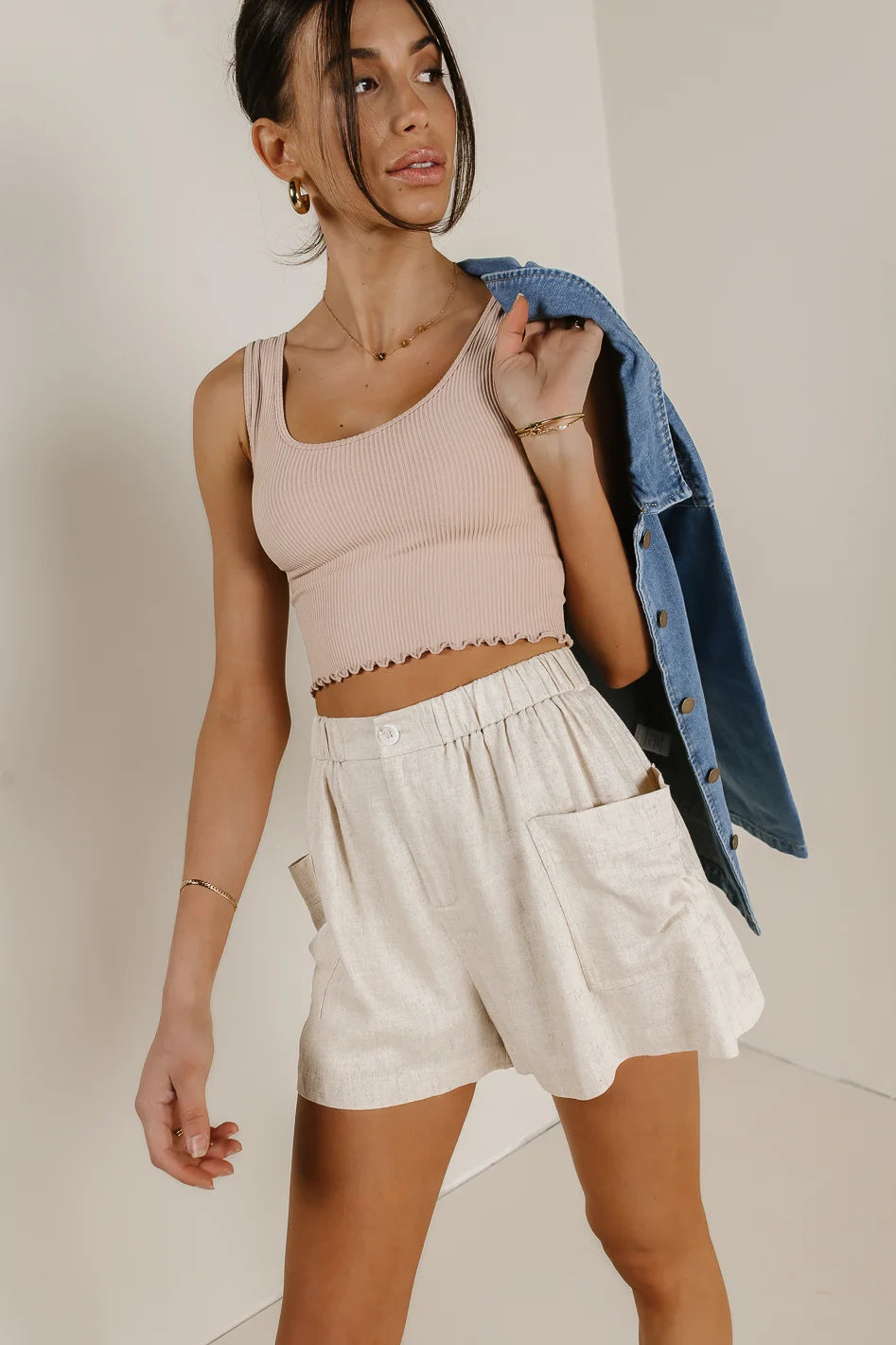 Everleigh Cropped Tank in Rose Refined Women's Hand - crafted