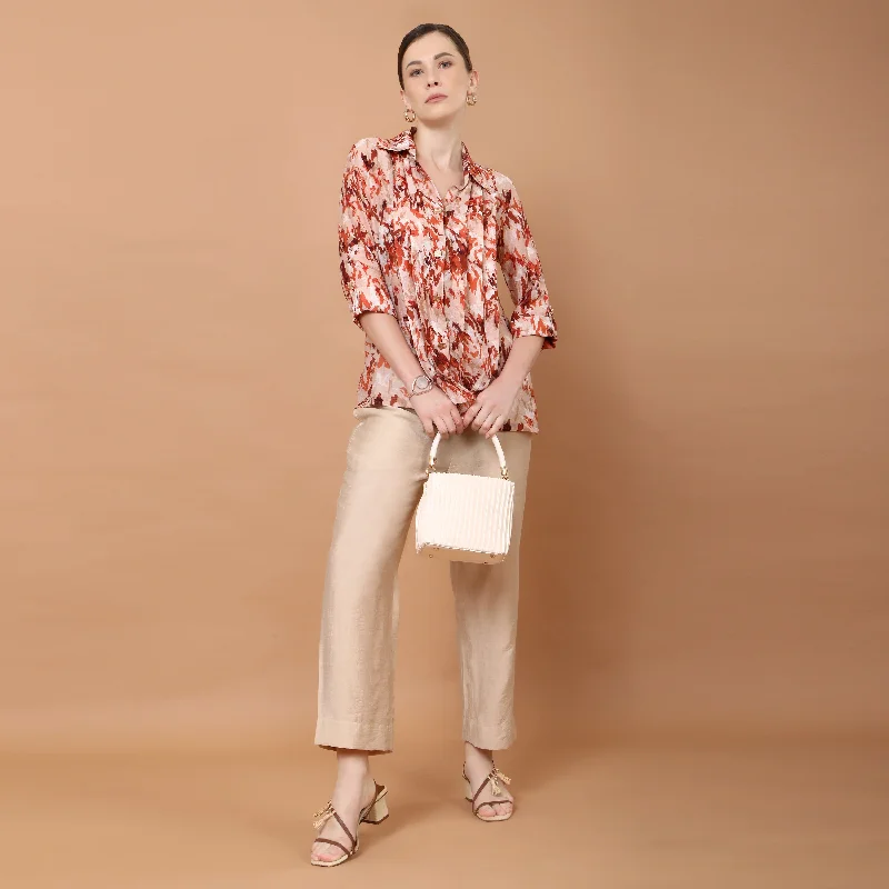 Regina pleated top British Gentlewoman Style