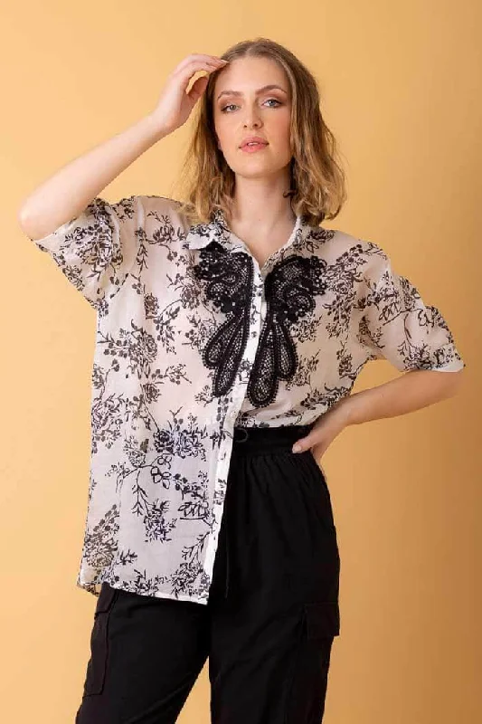Alexander Shirt Black Floral Rugged Women's Outdoor 