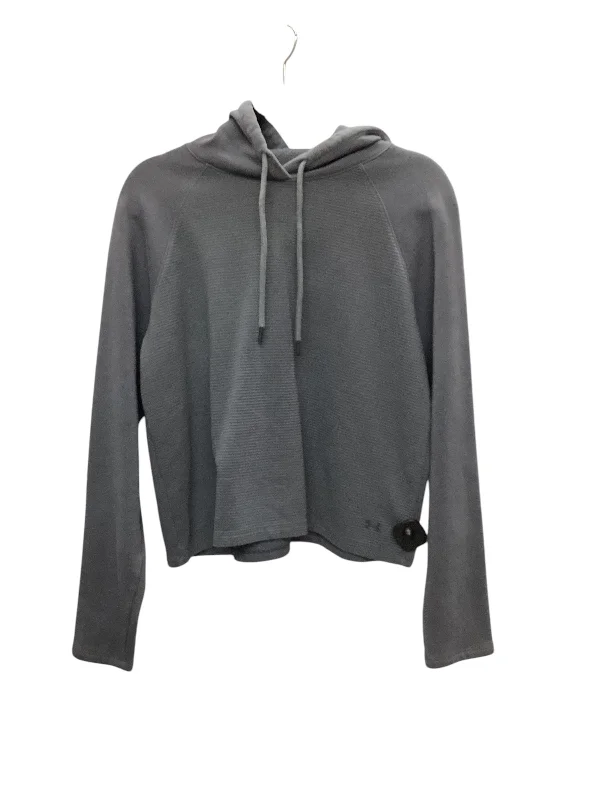 Sweatshirt Hoodie By Under Armour In Grey, Size: M Classic Women's Pin - striped