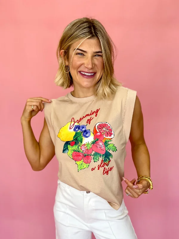 Dreaming of a Slow Life Top Refined Women's Hand - crafted