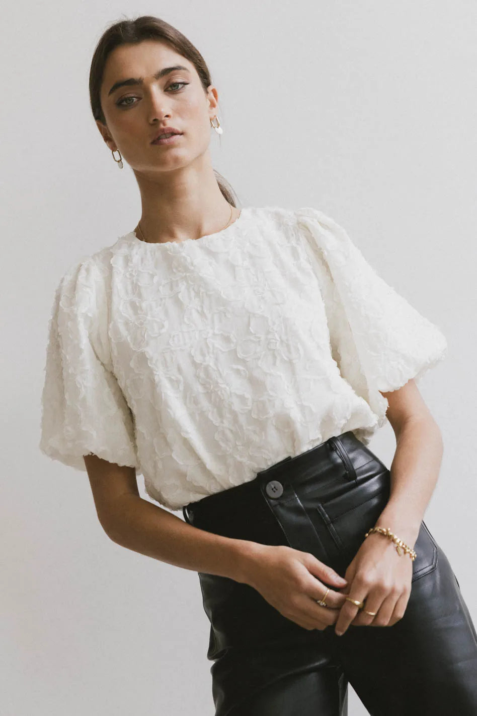 Saint Blouse in Cream Youthful Women's Anime - inspired