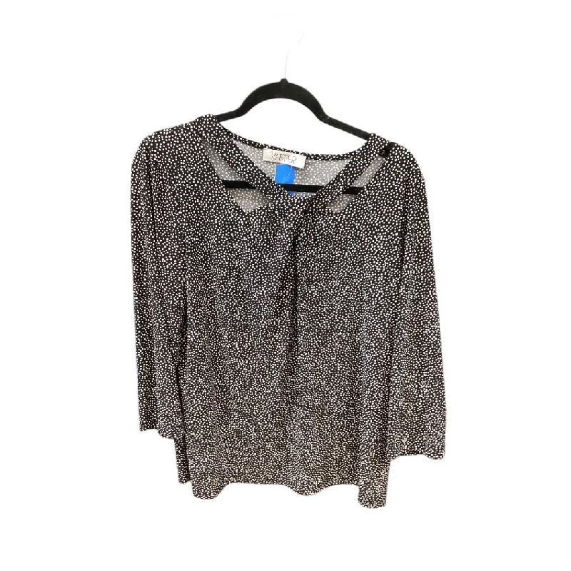 Top Long Sleeve By Kasper In Black, Size: L Casual Women's Loose - fitting
