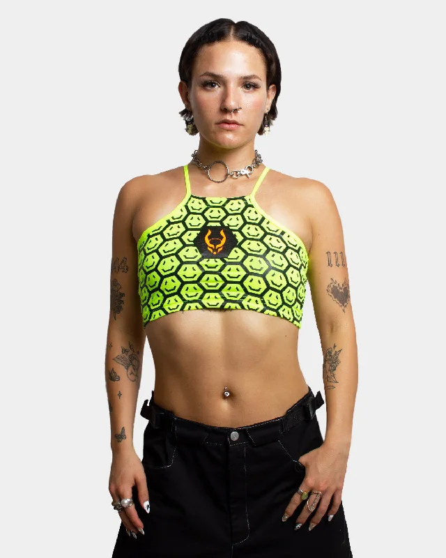 TANK CROP TOP HEX SMILEY Elegant Women's Formal 