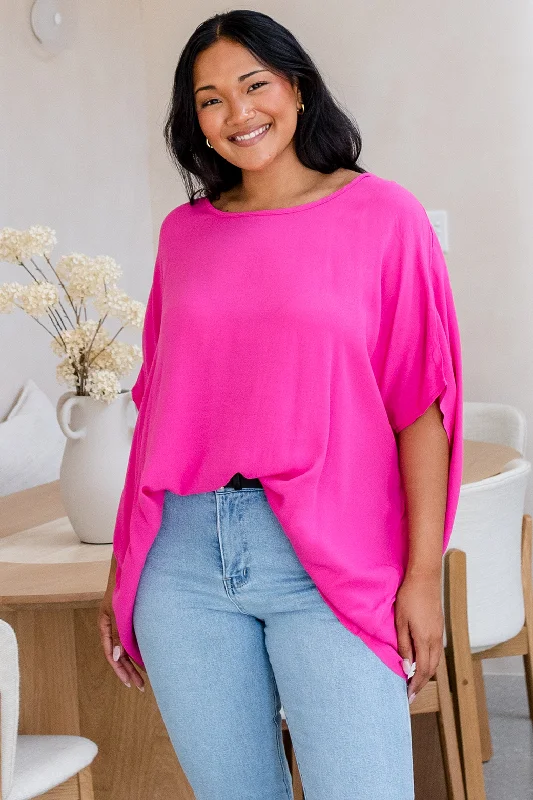 Brodie Drape Top Magenta Contemporary 
