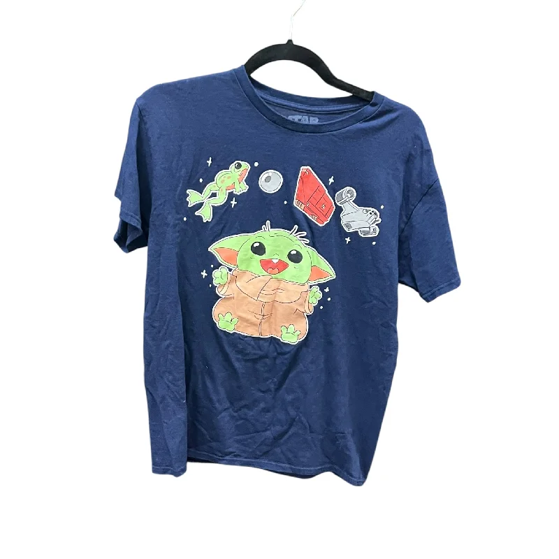 Top Short Sleeve Basic By Cme In Blue, Size: M Earthy Women's Hemp - based