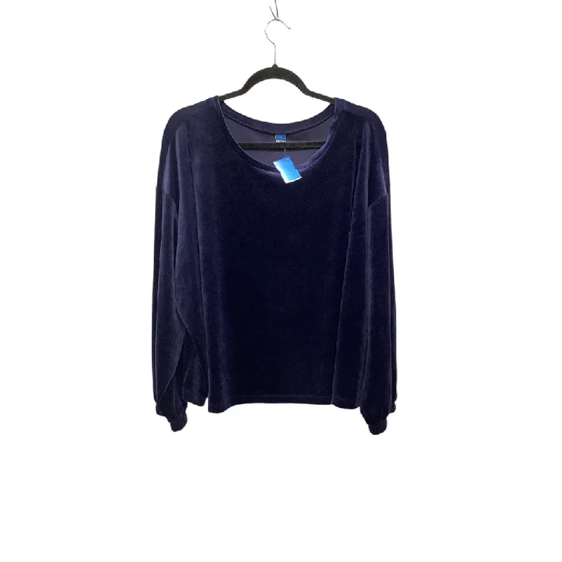 Top Long Sleeve Basic By Old Navy In Blue, Size: 3x Edgy Women's Punk