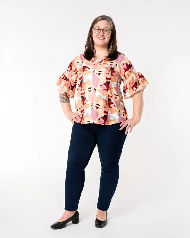 Isabella Top - Faces - Pink Trendy Women's 
