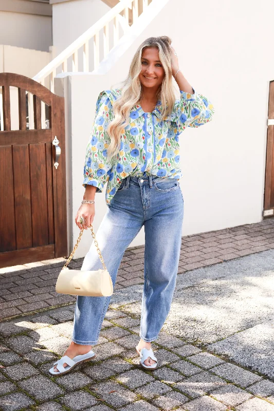 Poppy Big Collar Top Country