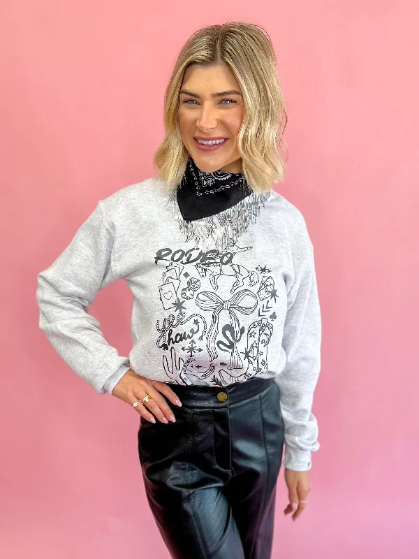 Rodeo Icon Crewneck Classic Women's Pin - striped