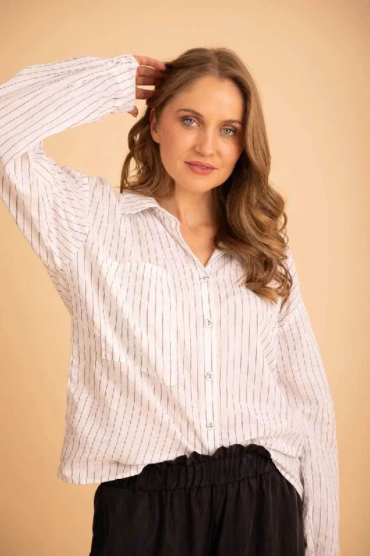 Fiona Pinstripe Shirt Practical Women's Multi - 