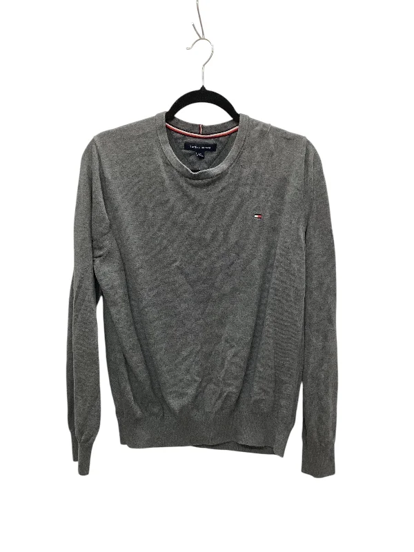 Top Long Sleeve Basic By Tommy Hilfiger In Grey, Size: L Sporty Women's Tennis