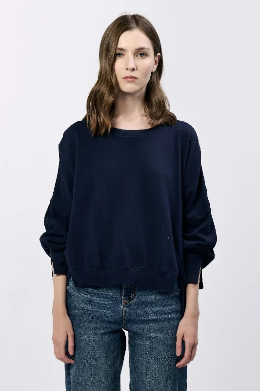 [Dear John] Trenton Oversized Sweater-Black Iris Classic Women's Tweed