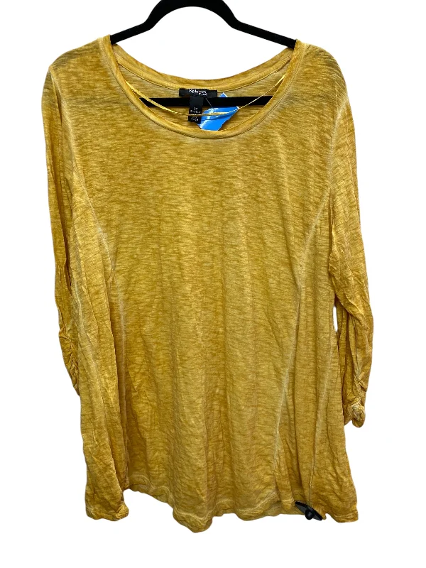 Top Long Sleeve By Style And Company In Yellow, Size: Xl Bold Women's Statement