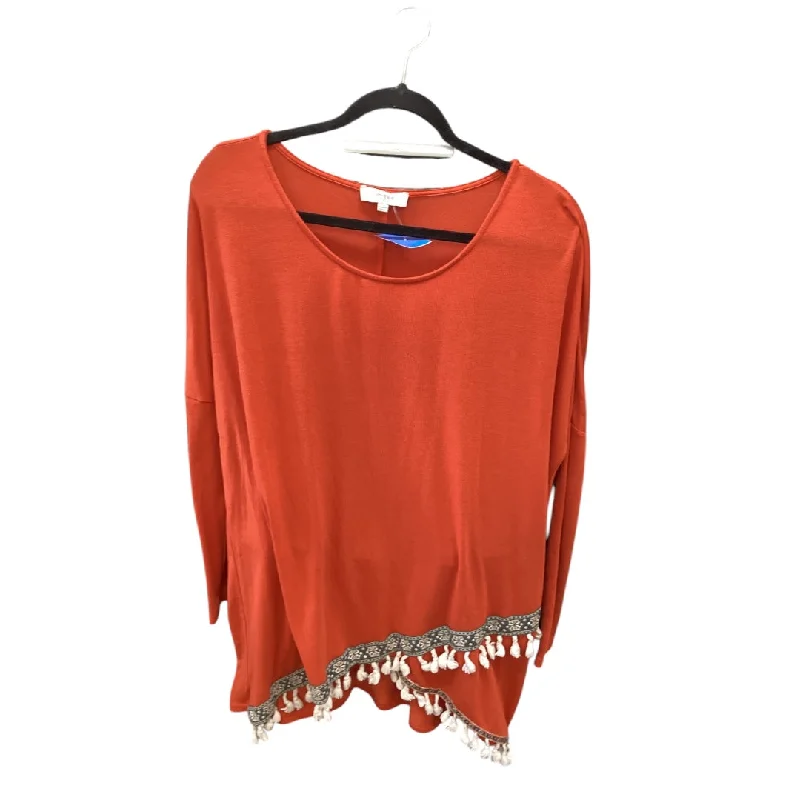 Top Long Sleeve By Umgee In Orange, Size: L Sleek Women's Metallic