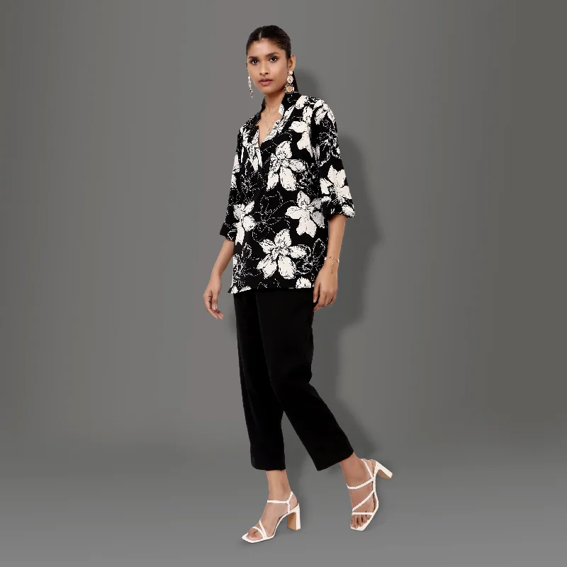 Irina floral printed top Preppy Women's College