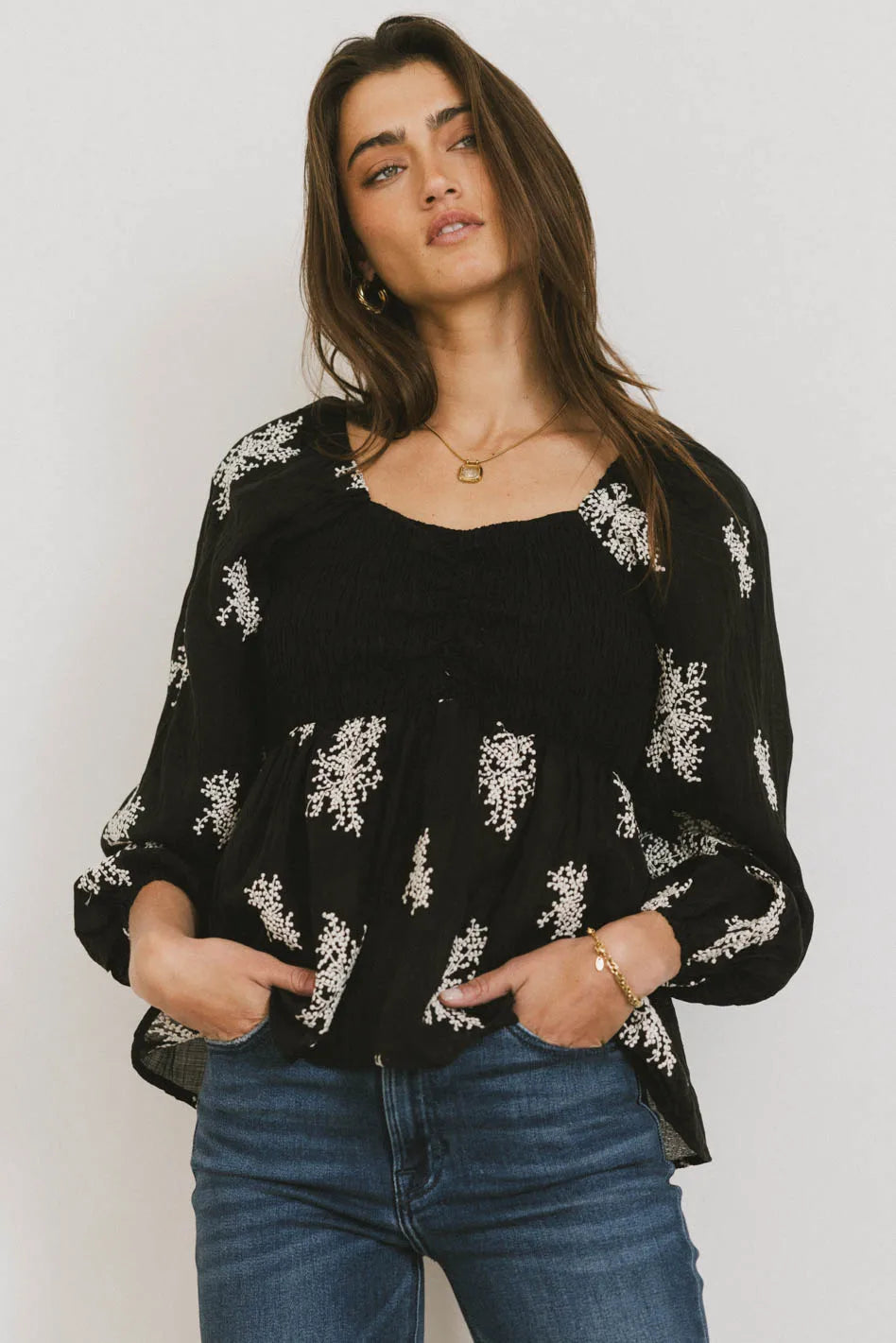 Sally Peplum Top Traditional Women's 