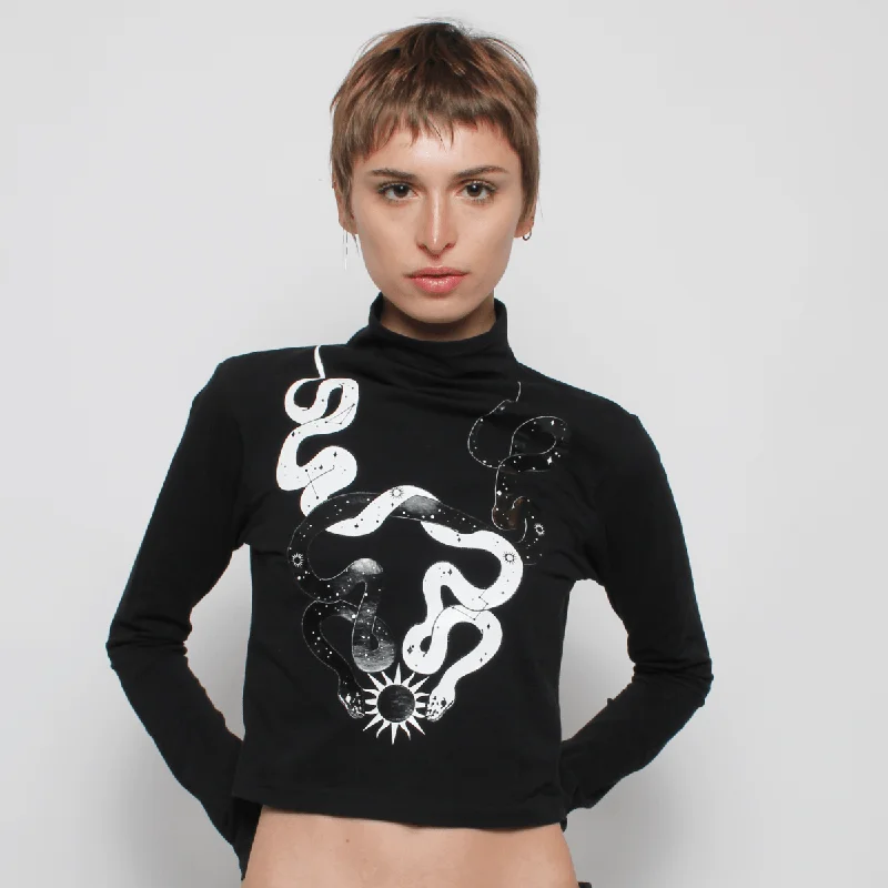STARGAZER HIGH NECK TOP BLACK Athletic Women's High - 