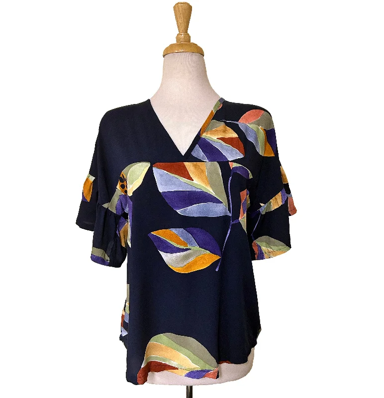 Isabella Top - Happy Blue Classic Women's Pin - striped