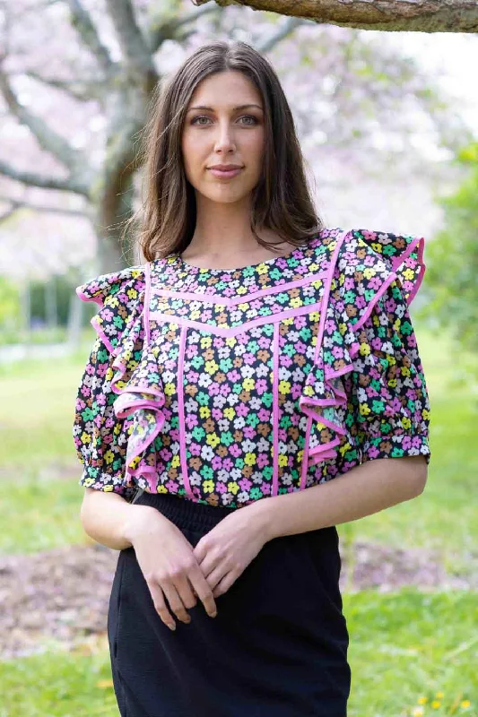 Estella Top Black Daisy Street