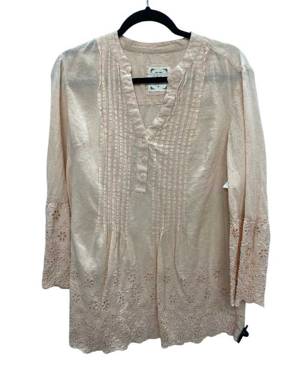 Top Long Sleeve By Style And Company In Pink, Size: M Stylish Women's Neon