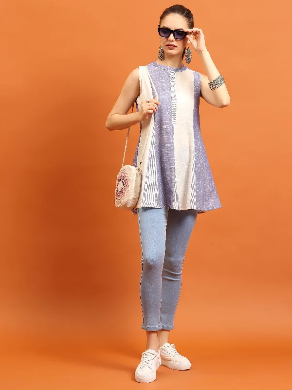 Women White Sleeveless Tunic Athletic Women's 