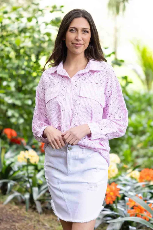 Viola Shirt Pink Stripe European