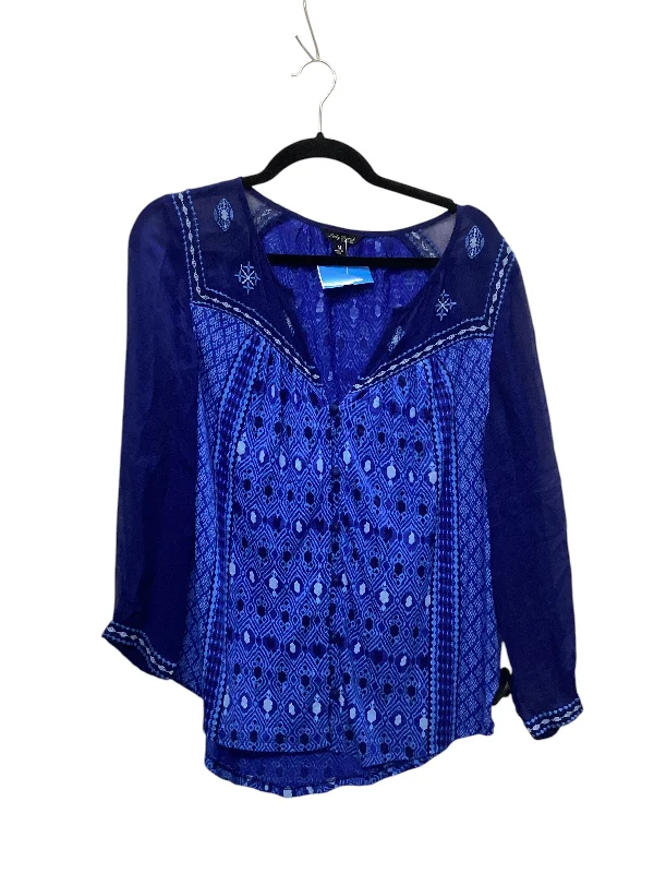 Top Long Sleeve By Lucky Brand In Blue, Size: M Cozy Women's Sherpa - lined