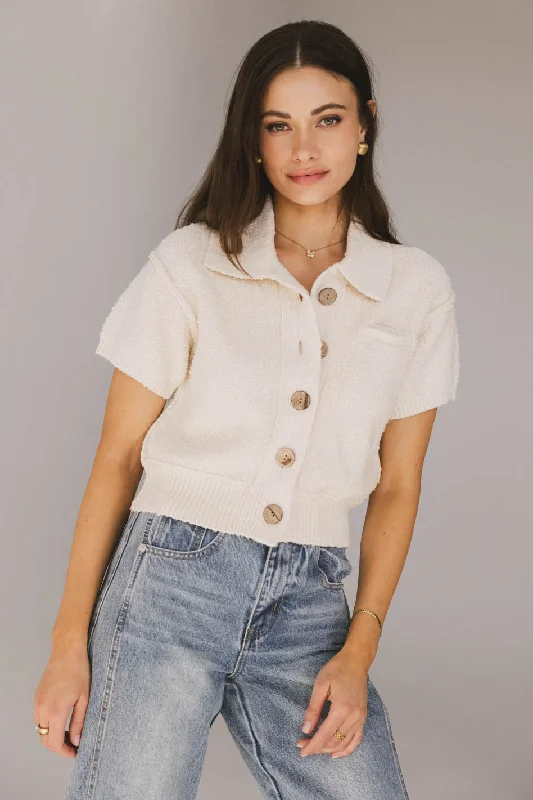 Hayes Knit Cardigan in Cream Confident Women's Power