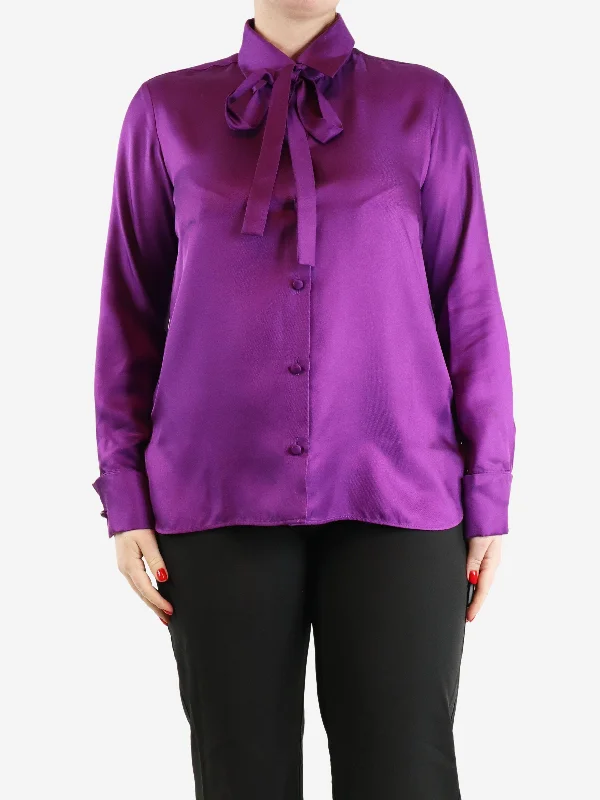 Purple silk shirt - size Sharp Women's Italian