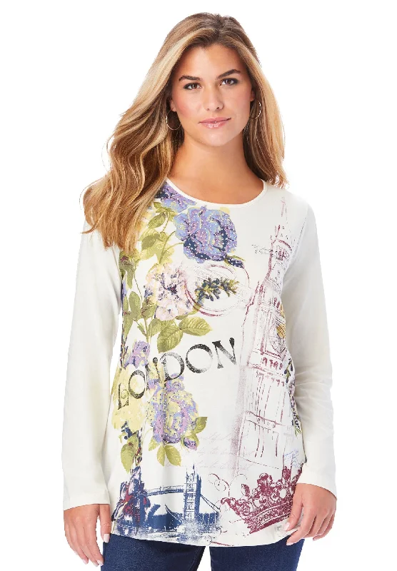 Travel Graphic Long Sleeve Tee Relaxed Women's 