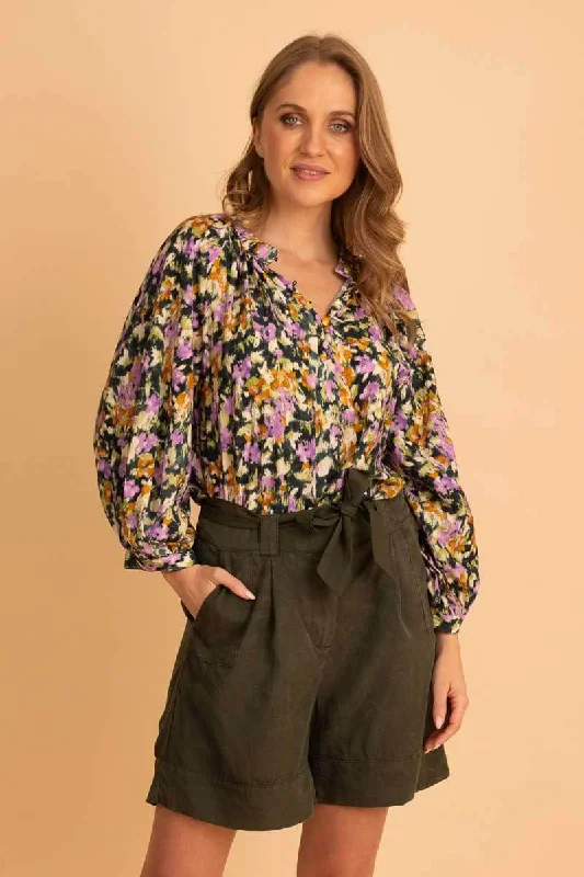 Coco Blouse Floral Forest Sophisticated Women's 