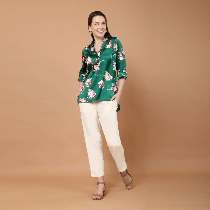 Diya printed floral top Stylish Women's Neon
