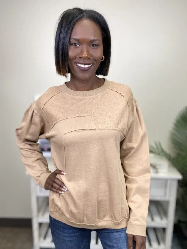 Feeling Breezy Women's Ribbed Long Sleeve Top Luxurious Women's High -  end