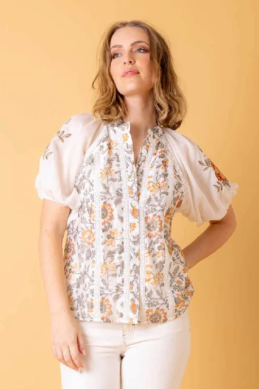 Mocha Shirt Rust Vintage Youthful Women's Anime - inspired