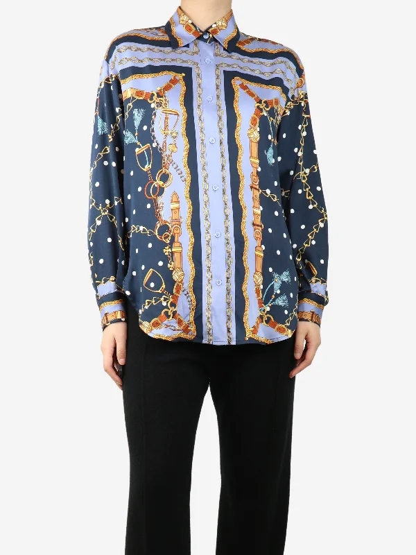 Multi printed shirt - size UK 8 Refined Women's Velvet