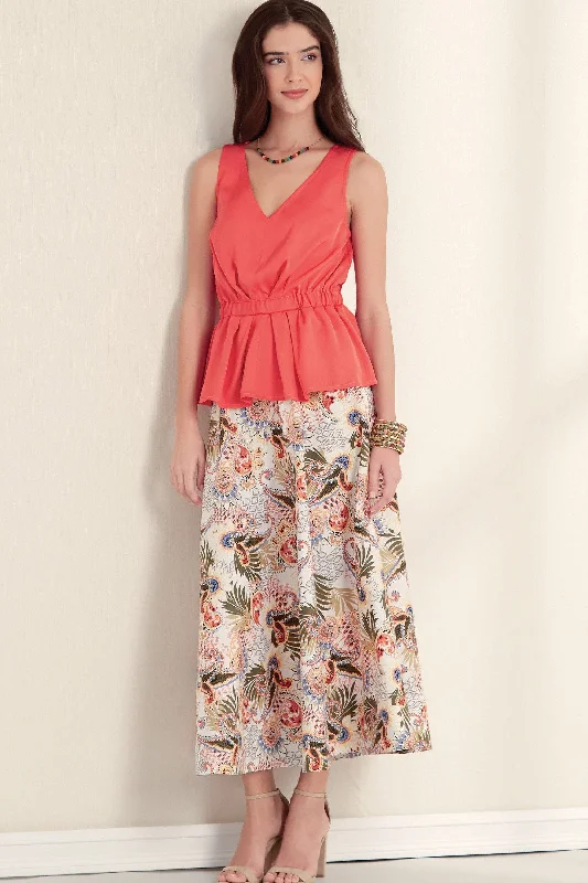 New Look Sewing Pattern 6668 Misses' Top and Skirt Relaxed Women's Beachy