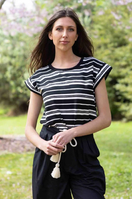 Haidee Striped T-Shirt Bold Women's Animal Print