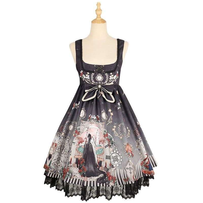 black jsk dress+detachable bows