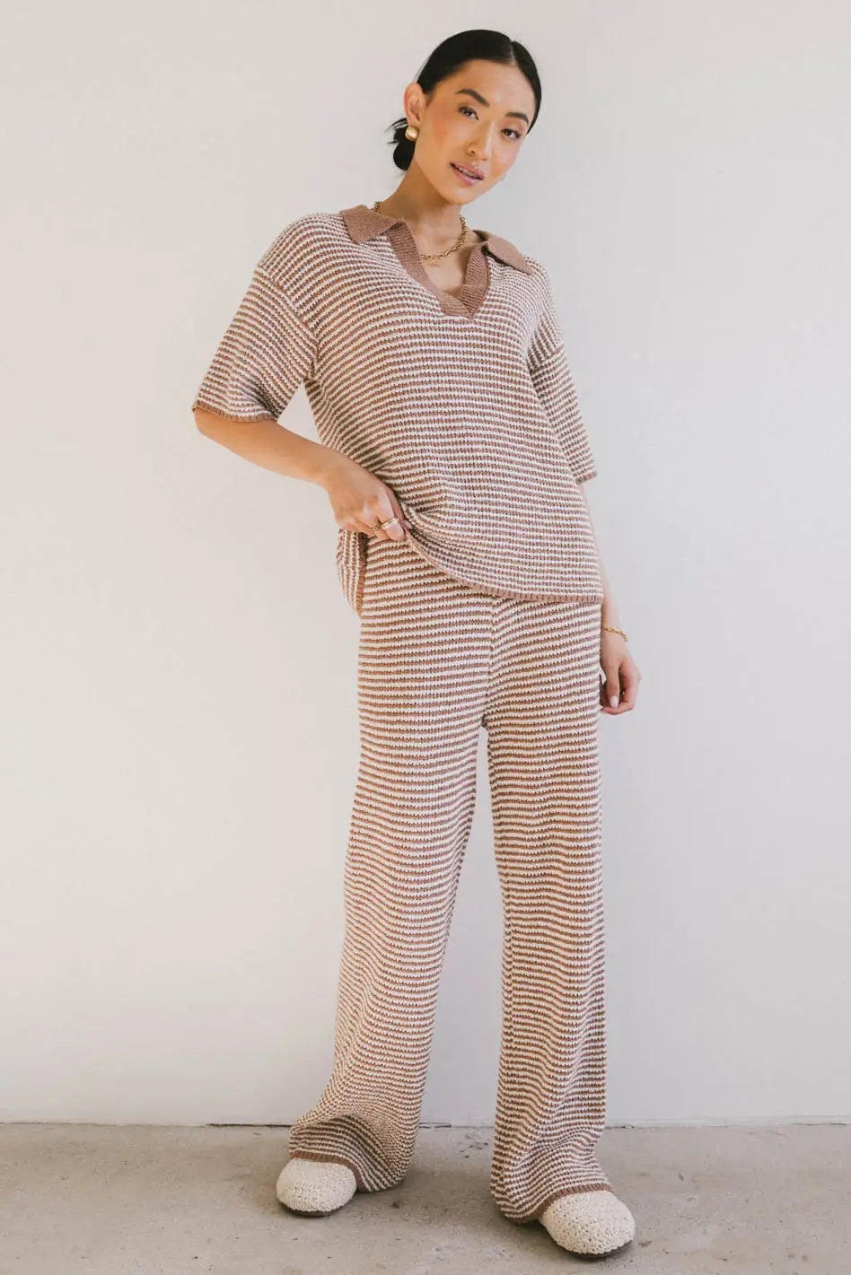 Matilda Striped Knit Top Tough Women's Military - inspired